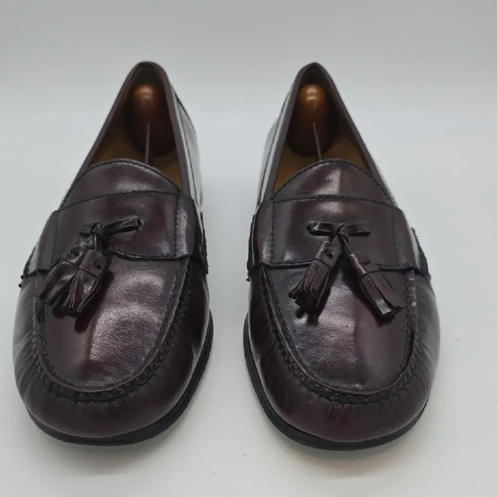 Cole Haan Men's Tassel Loafers in Burgundy Leather